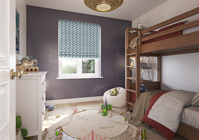 Whaling Around, Delph - Twist&Fit Roman Blind - Image 6